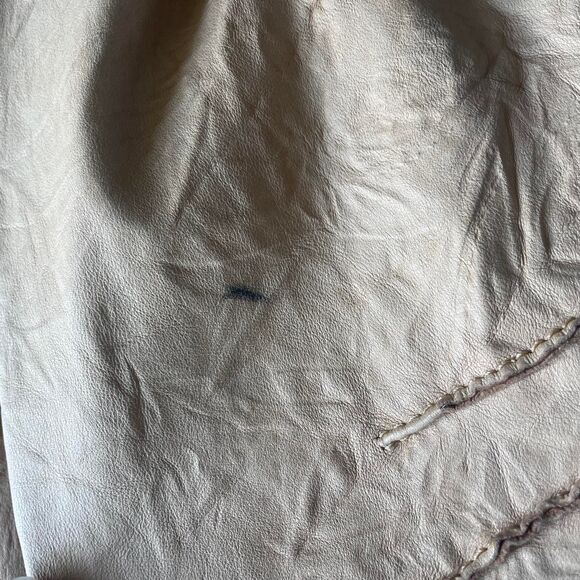 Vintage Italian designer distressed leather jacket size 46 - Picture 4 of 4